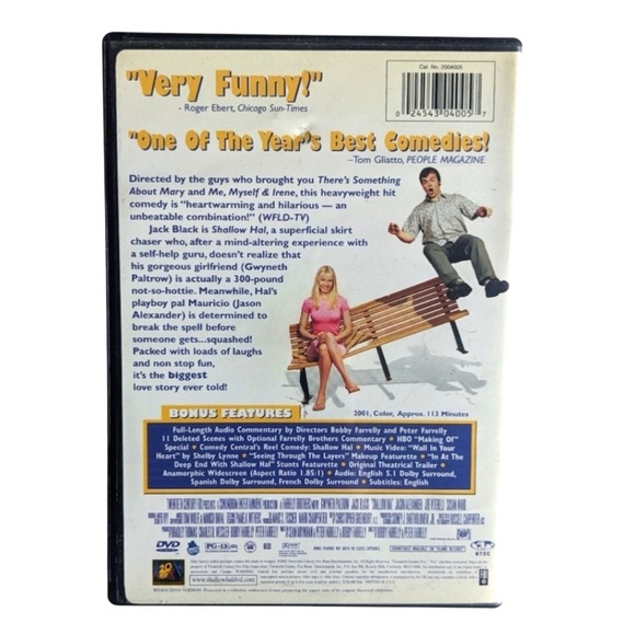 Shallow Hal (DVD, 2009, Gwyneth Paltrow, Jack Black) Romantic Comedy - Picture 3 of 5